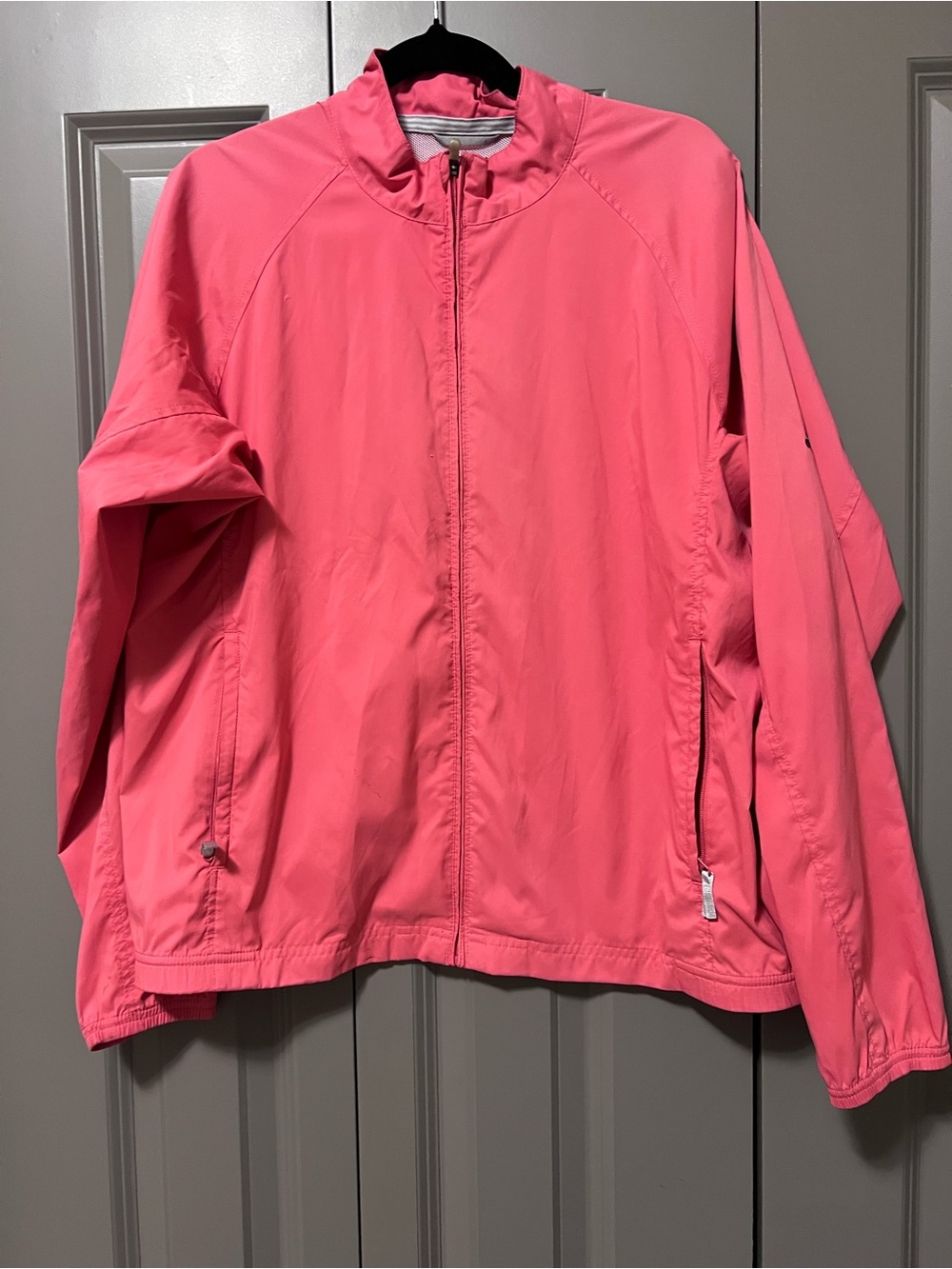 adidas Coral Pink Lightweight Zip Bomber Jacket
